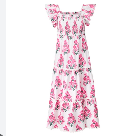 STS Sail to Sable debra smocked bodice mid dress Amy Littleson mcnitt XL - Picture 3 of 7